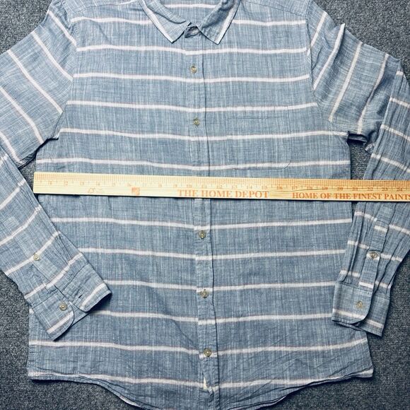 Marine Layer Button Down Blue Striped Liberty Casual Summer Shirt Mens Large - Picture 7 of 8